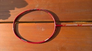 Badmintonová raketa po opravě
